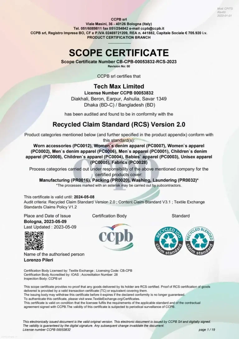 CERTIFICADO DE ALCANCE Tech Max CB CPB 00053832 RCS 2023 OK CPM