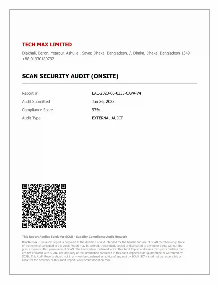 Informe de auditoría de Tech Max Limited