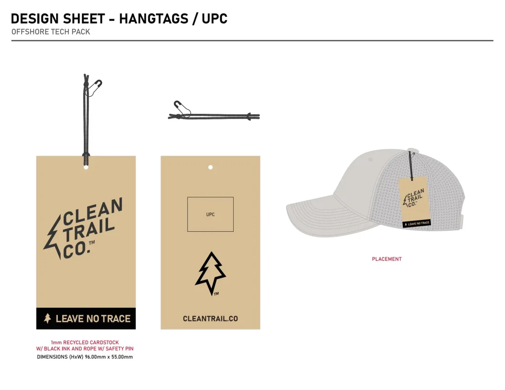 Kappendesignprozess 5 Hangtags UPC