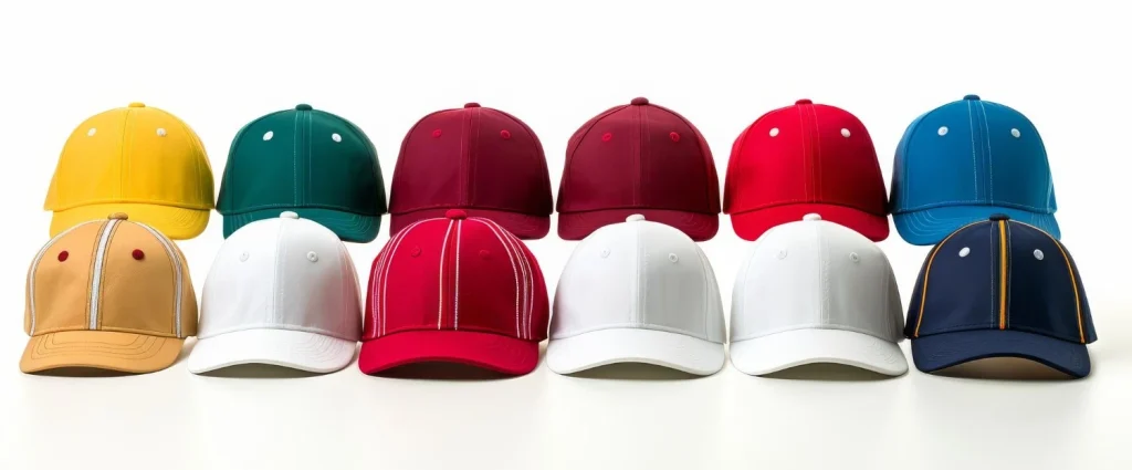 Diferentes opciones de color para personalizar gorras y sombreros.