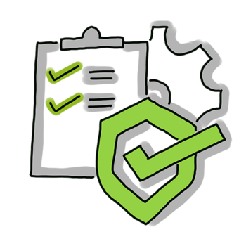 Symbol „Sicherheit am Arbeitsplatz“