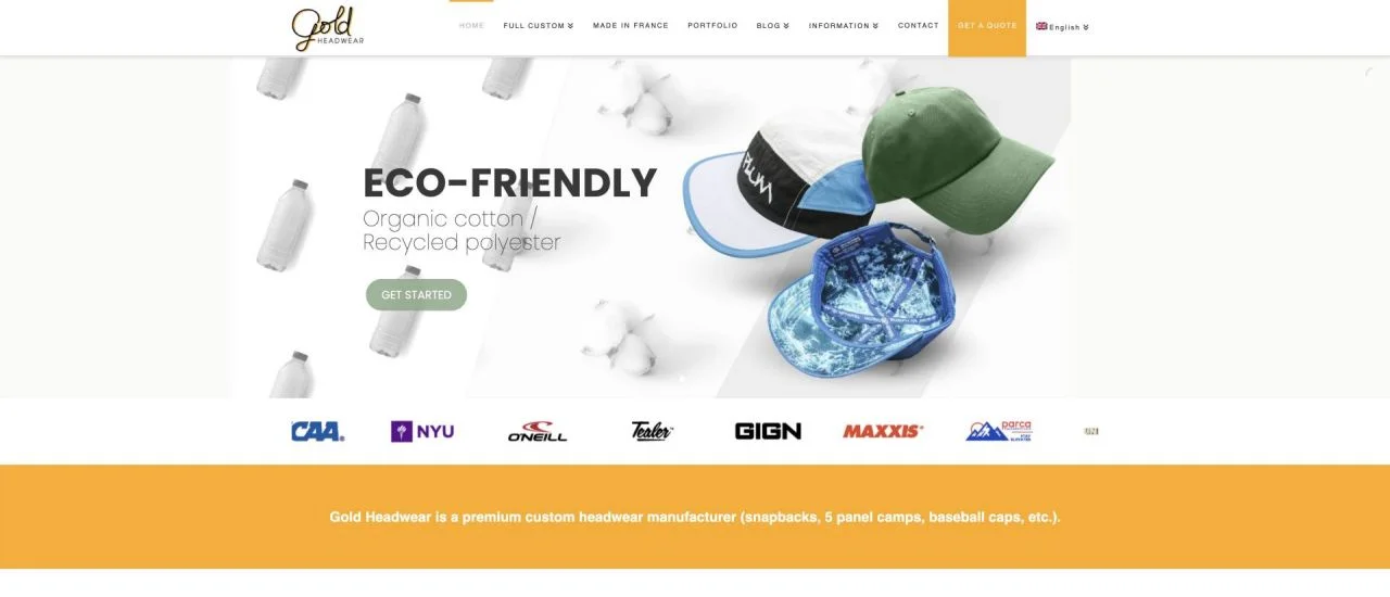 Sitio web de Gold Headwear Sitio web de Gold Headwear