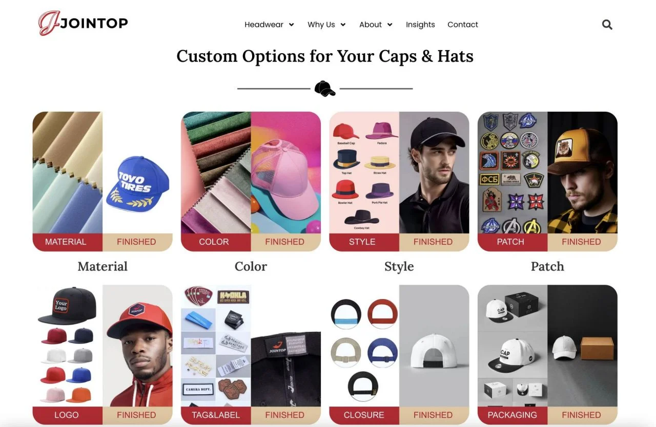 Producto de sombrero Jointop Producto de sombrero Jointop