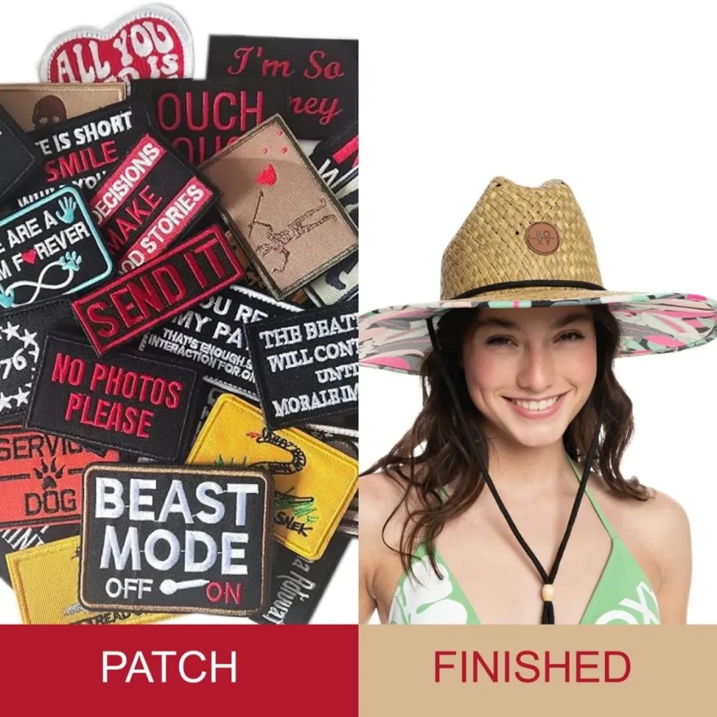 Parche de sombrero de paja