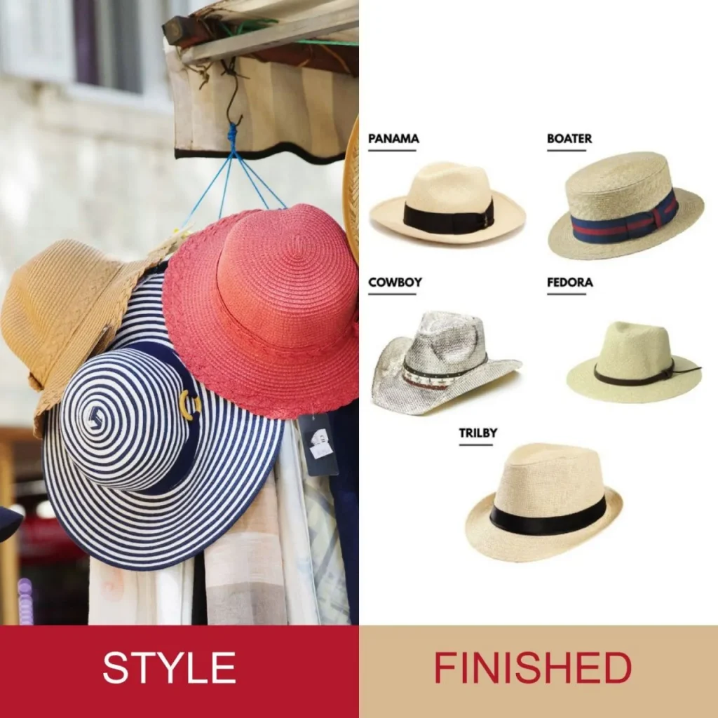 Estilo sombrero de paja