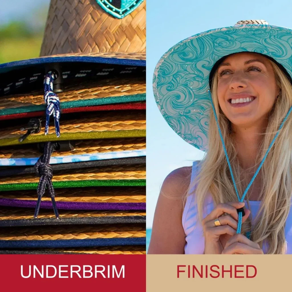 Sombrero de paja con ala inferior