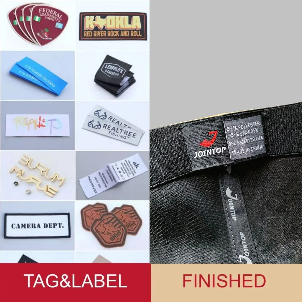Etiquetas con opciones personalizadas para gorras y sombreros - Fabricante de gorras y sombreros de China - JoinTop | Fabricante de gorras y sombreros personalizados | Fábrica de sombreros OEM y ODM - JoinTop | Fabricante de gorras y sombreros personalizados | Fábrica de sombreros OEM y ODM Gorras Sombreros Opciones personalizadas Etiqueta Etiqueta