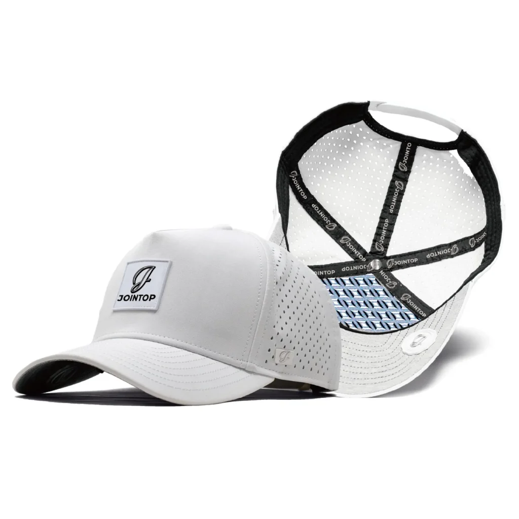 Jointop logosu ve desenli iç kısmı olan beyaz delikli kapak