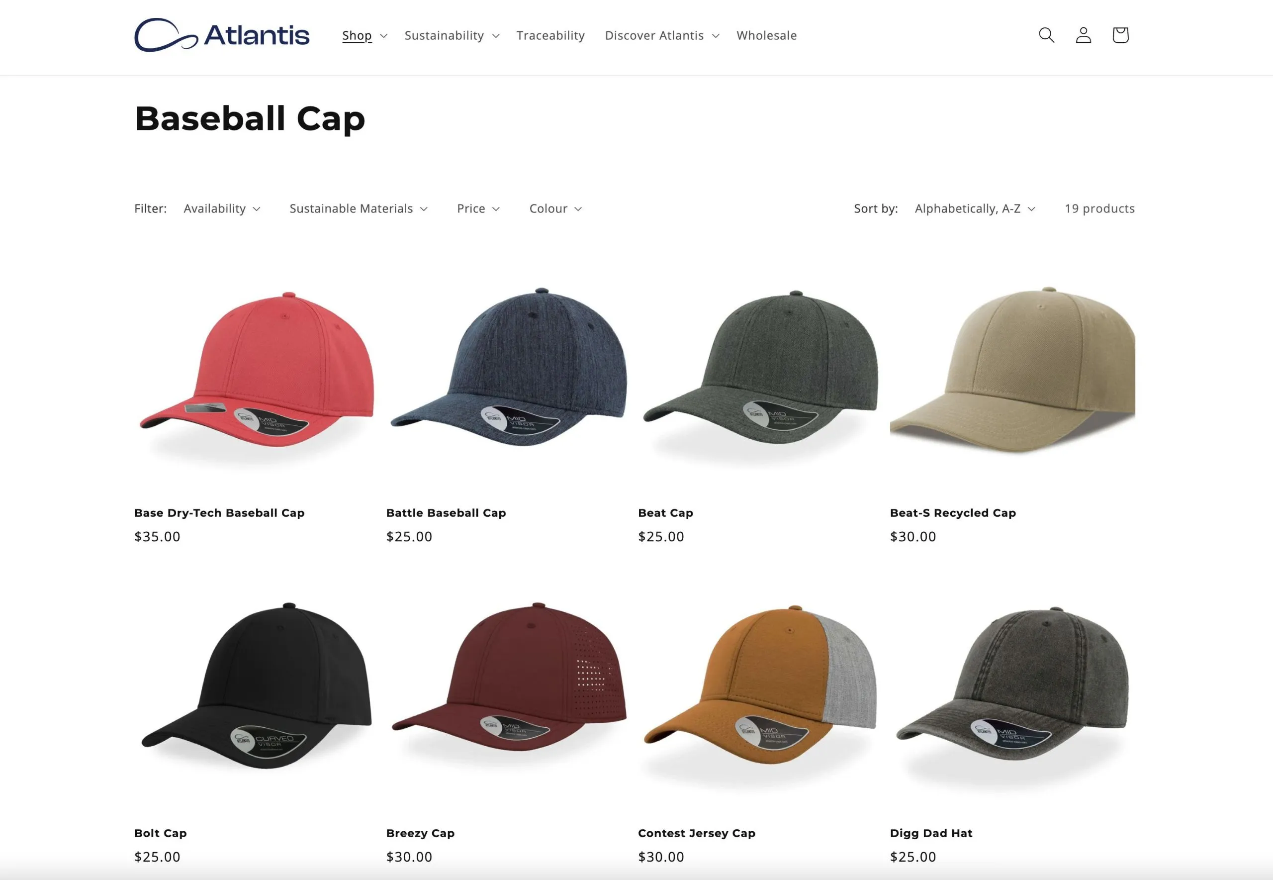 Atlantis Caps Product Atlantis Caps Product