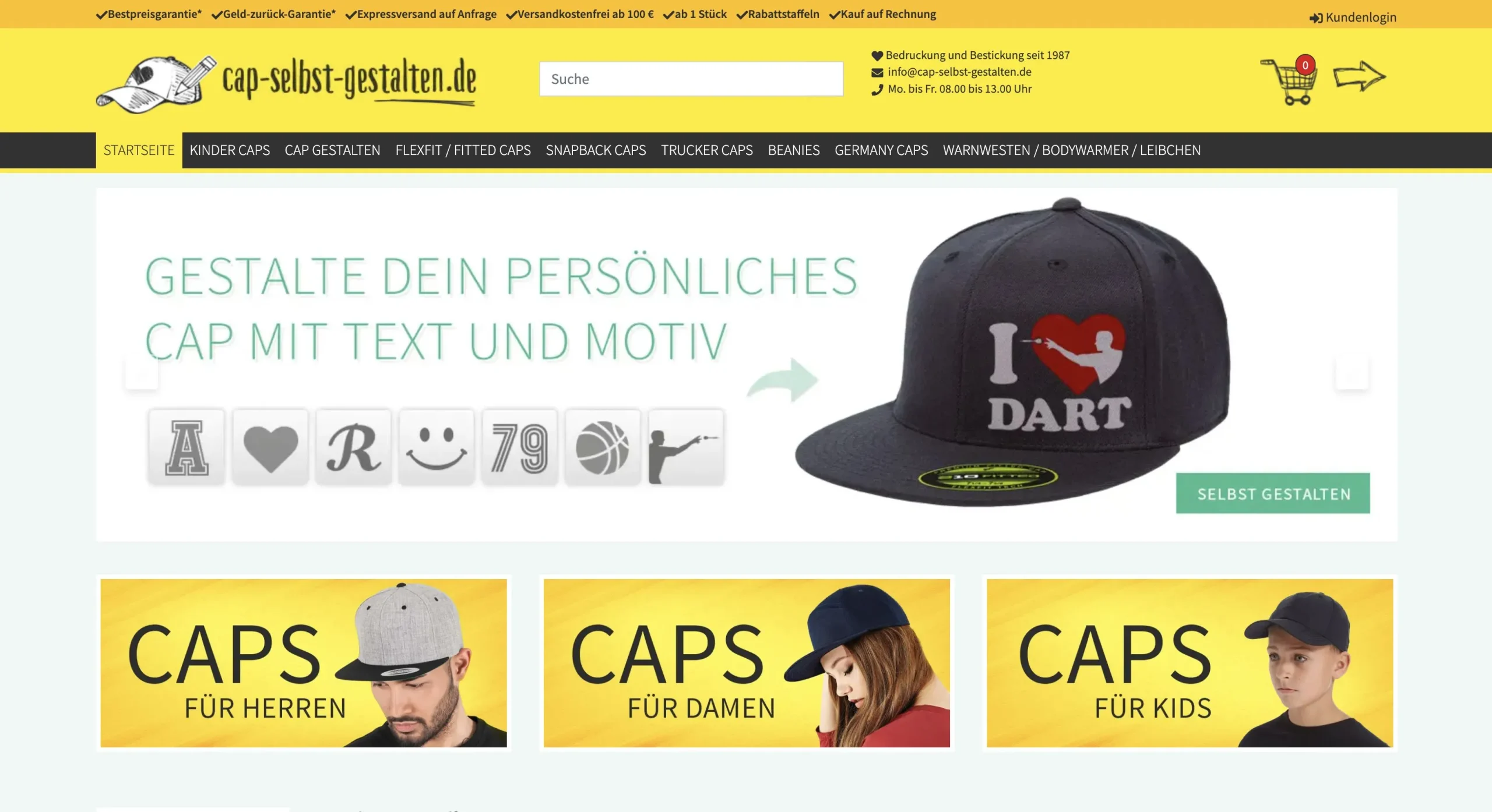 Cap Selbst Gestalten Website Cap Selbst Gestalten Website