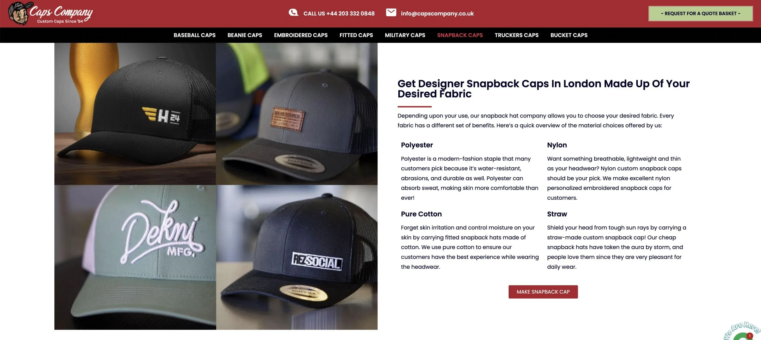 Producto de Caps Company UK