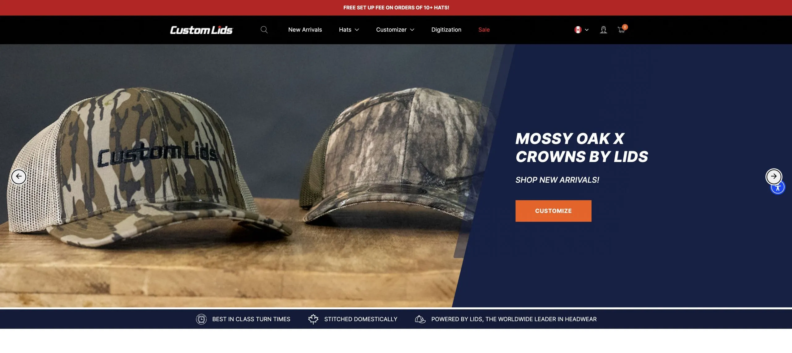 Sitio web de tapas personalizadas Sitio web de tapas personalizadas