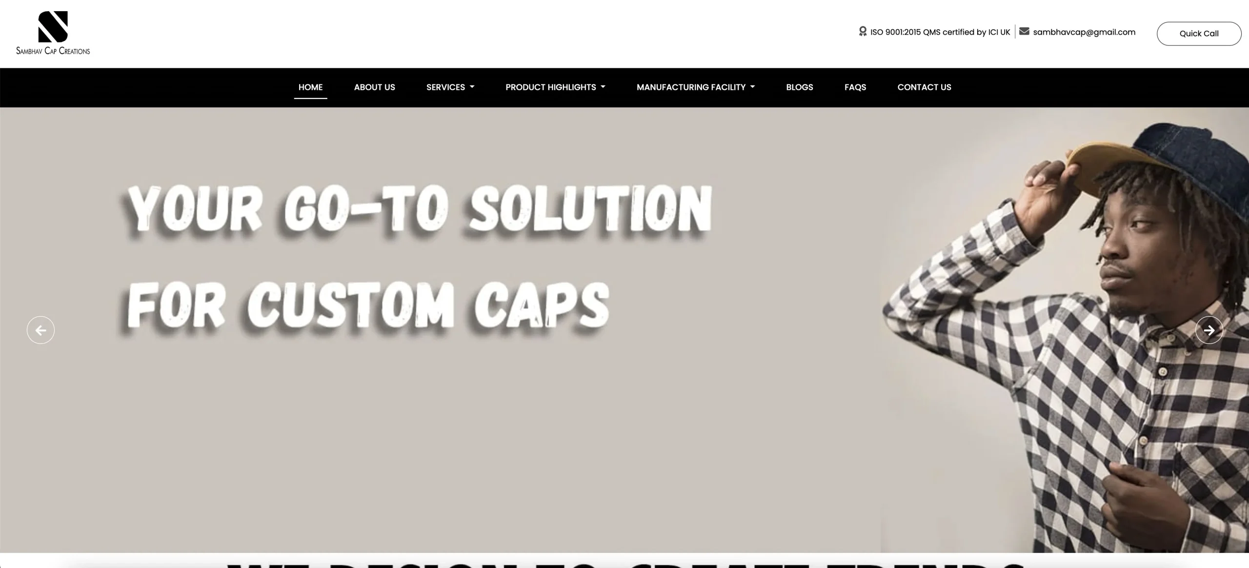 Sambhav Caps Website Sambhav Caps Website