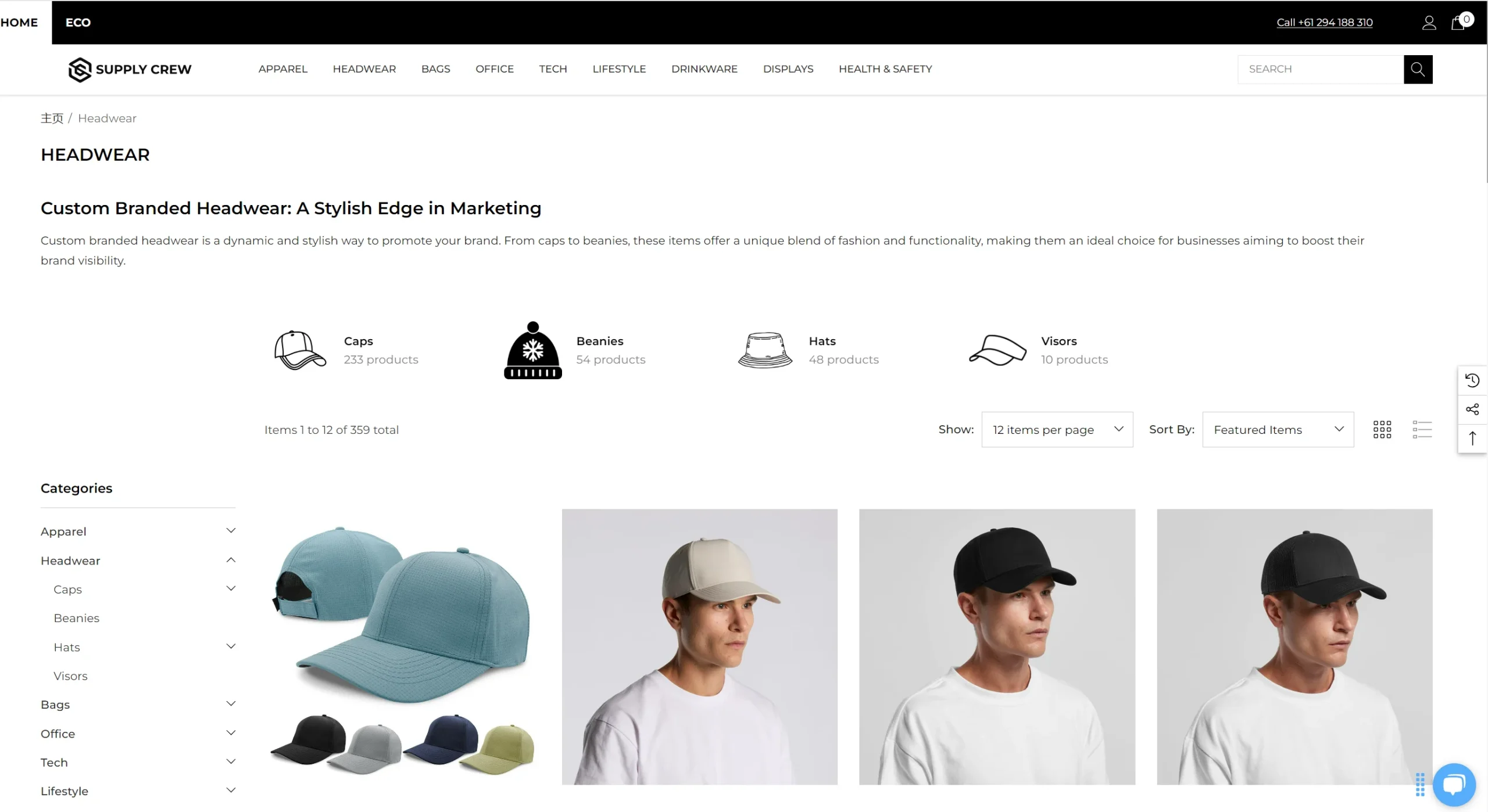 9 Supply Crew hats and caps