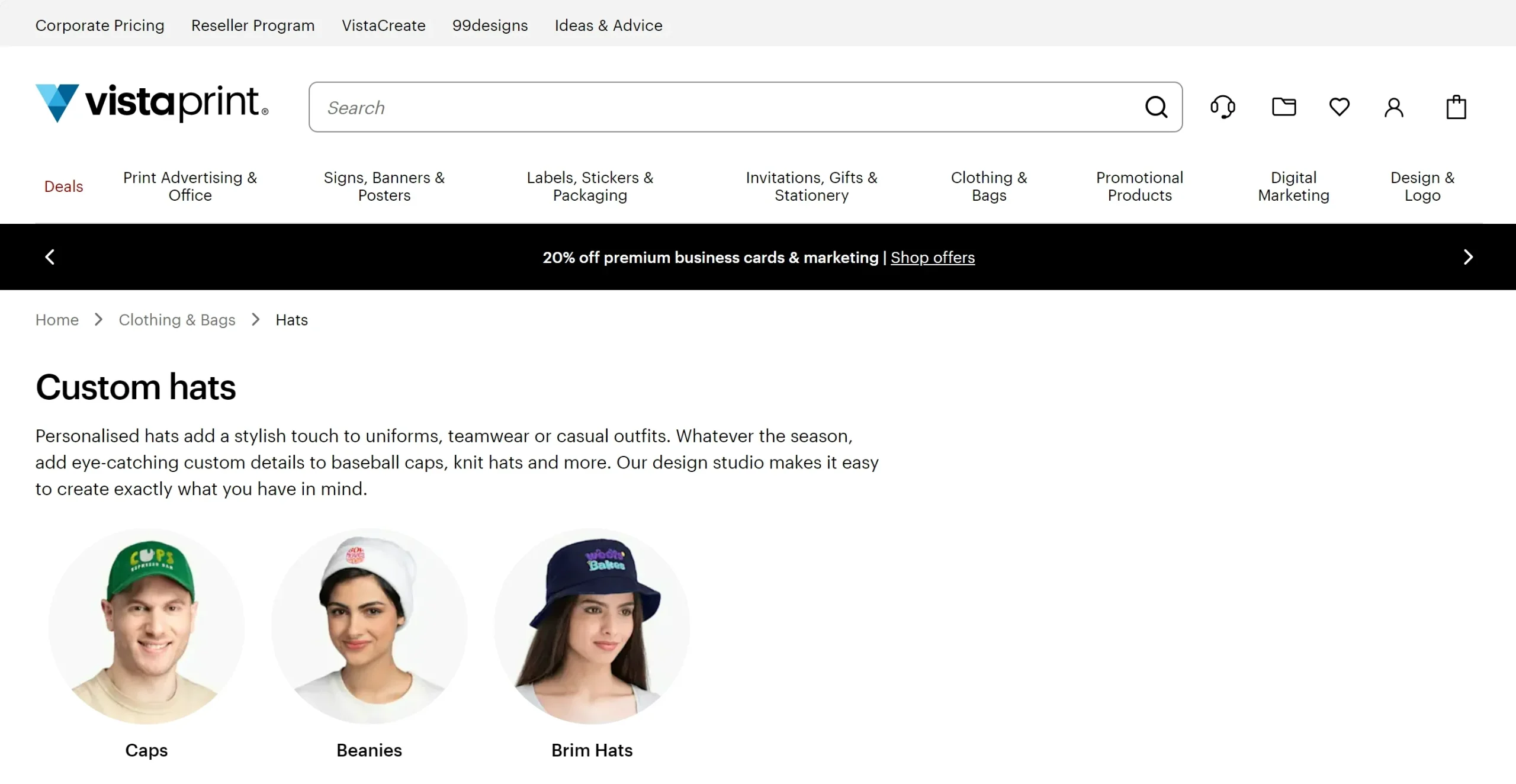 Vistaprint Australia Hats compressed