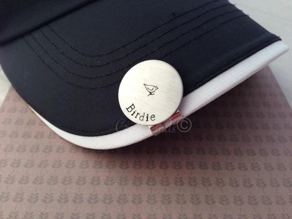 Hand Stamped Personalized Golf Ball Marker and Magnetic Hat Clip Hand Stamped Personalized Golf Ball Marker and Magnetic Hat Clip