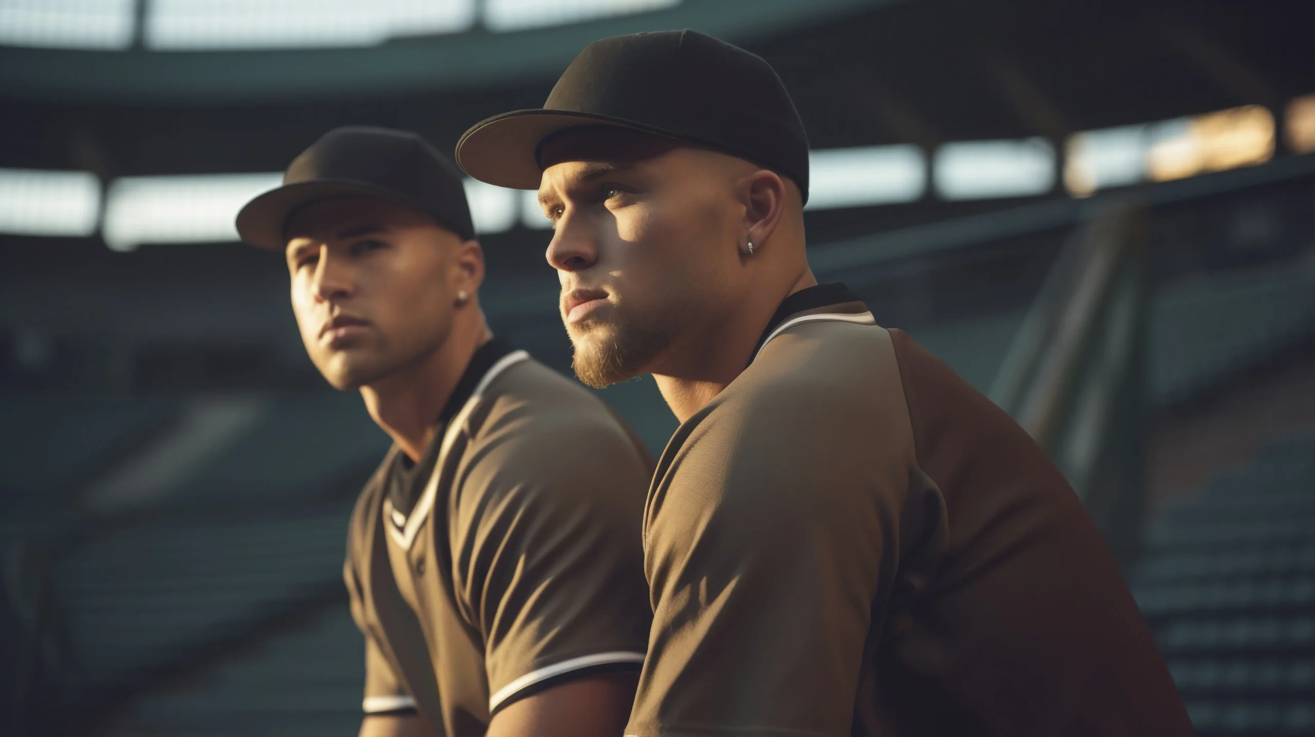 medium shot baseball players field