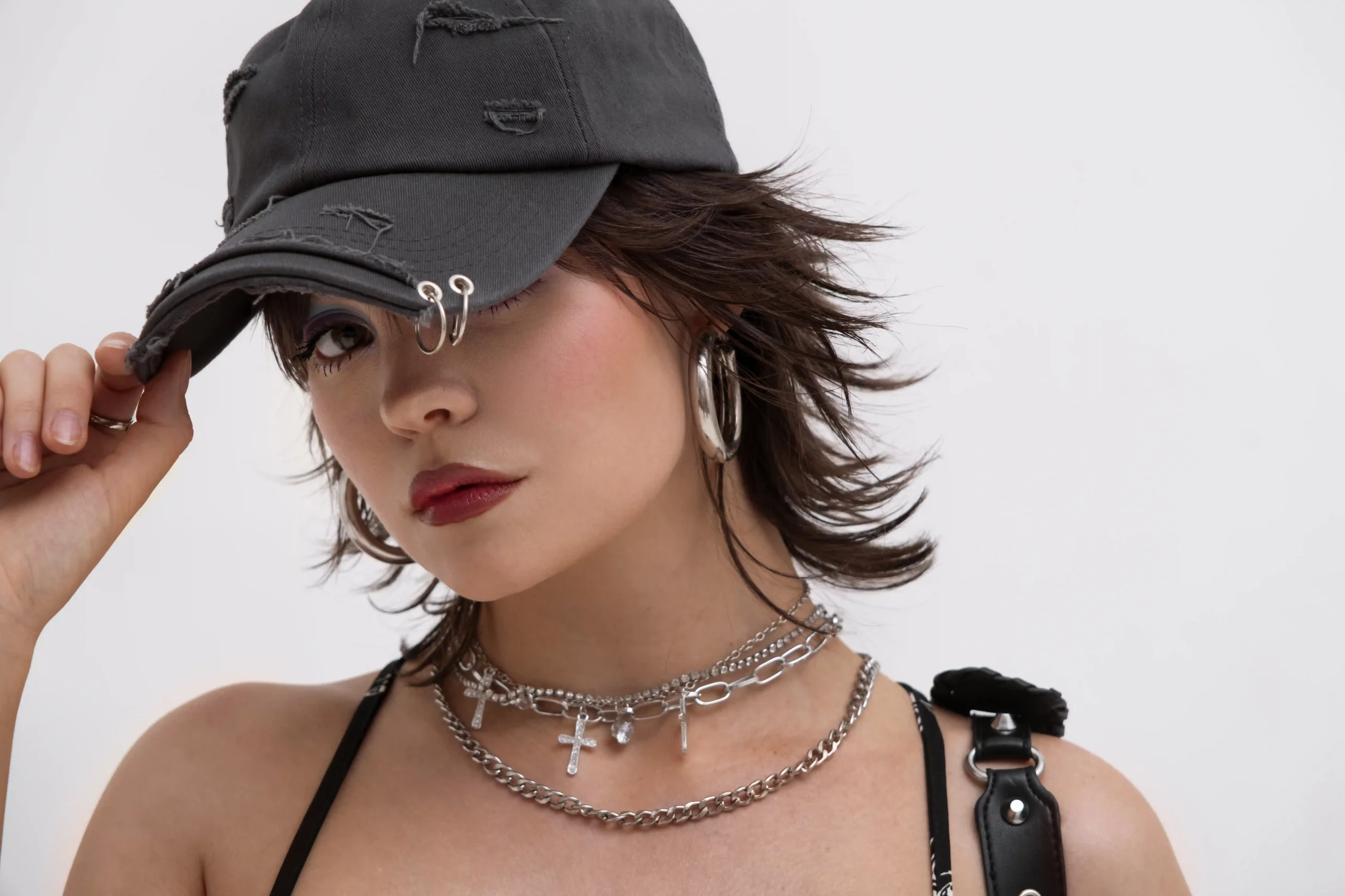 young woman posing 2000 s fashion style compressed young woman posing 2000 s fashion style compressed