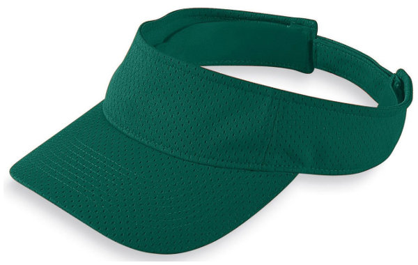 Gorra con visera de malla verde oscuro con tejido transpirable y cierre de velcro.
