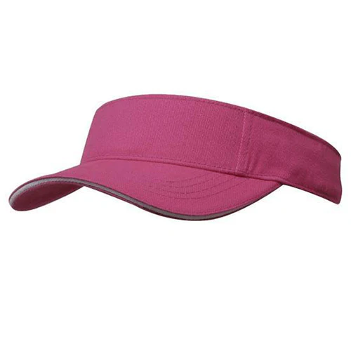 Gorra con visera rosa vibrante con banda ancha y visera curva.