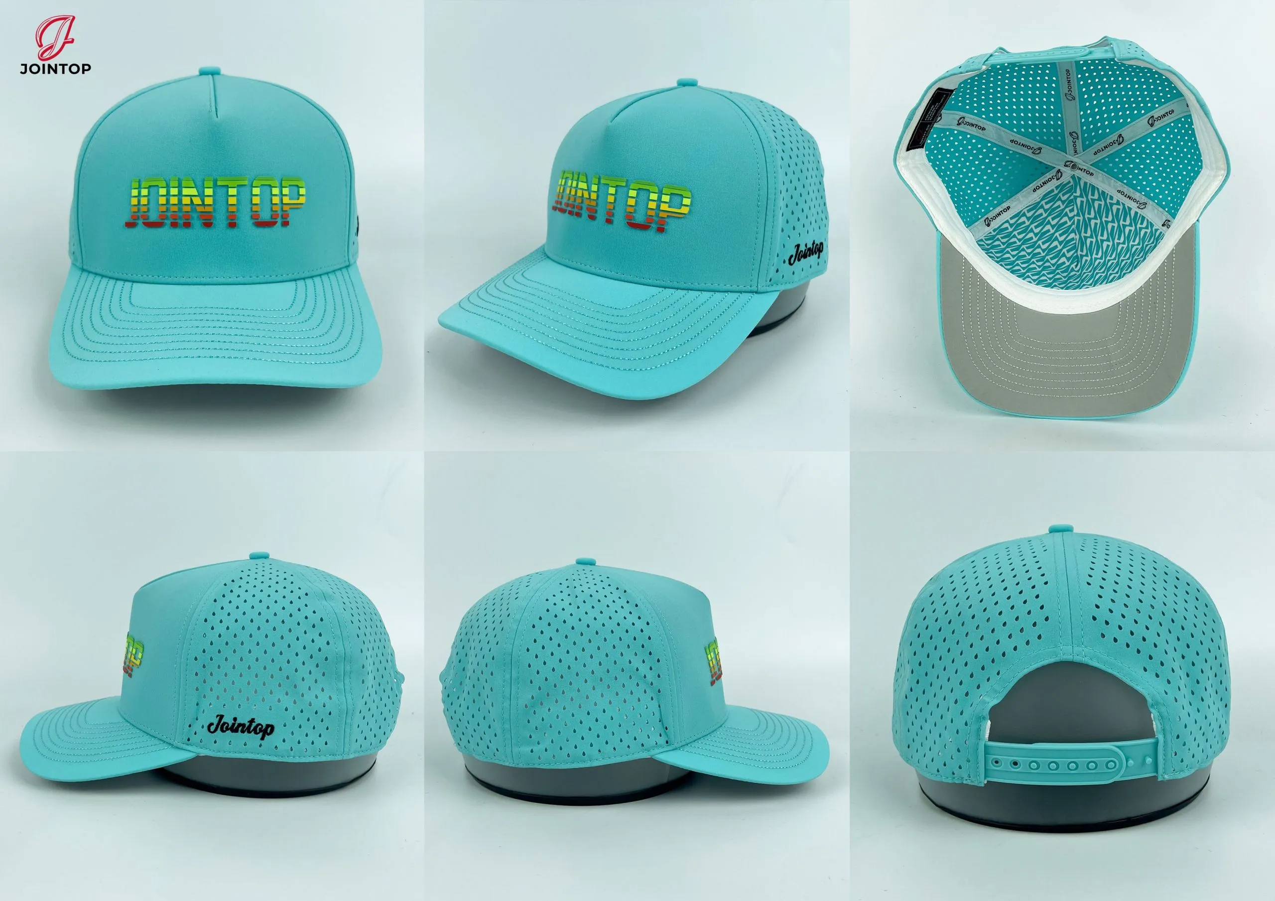 Gorra Aqua con JOINTOP arcoíris y laterales de malla