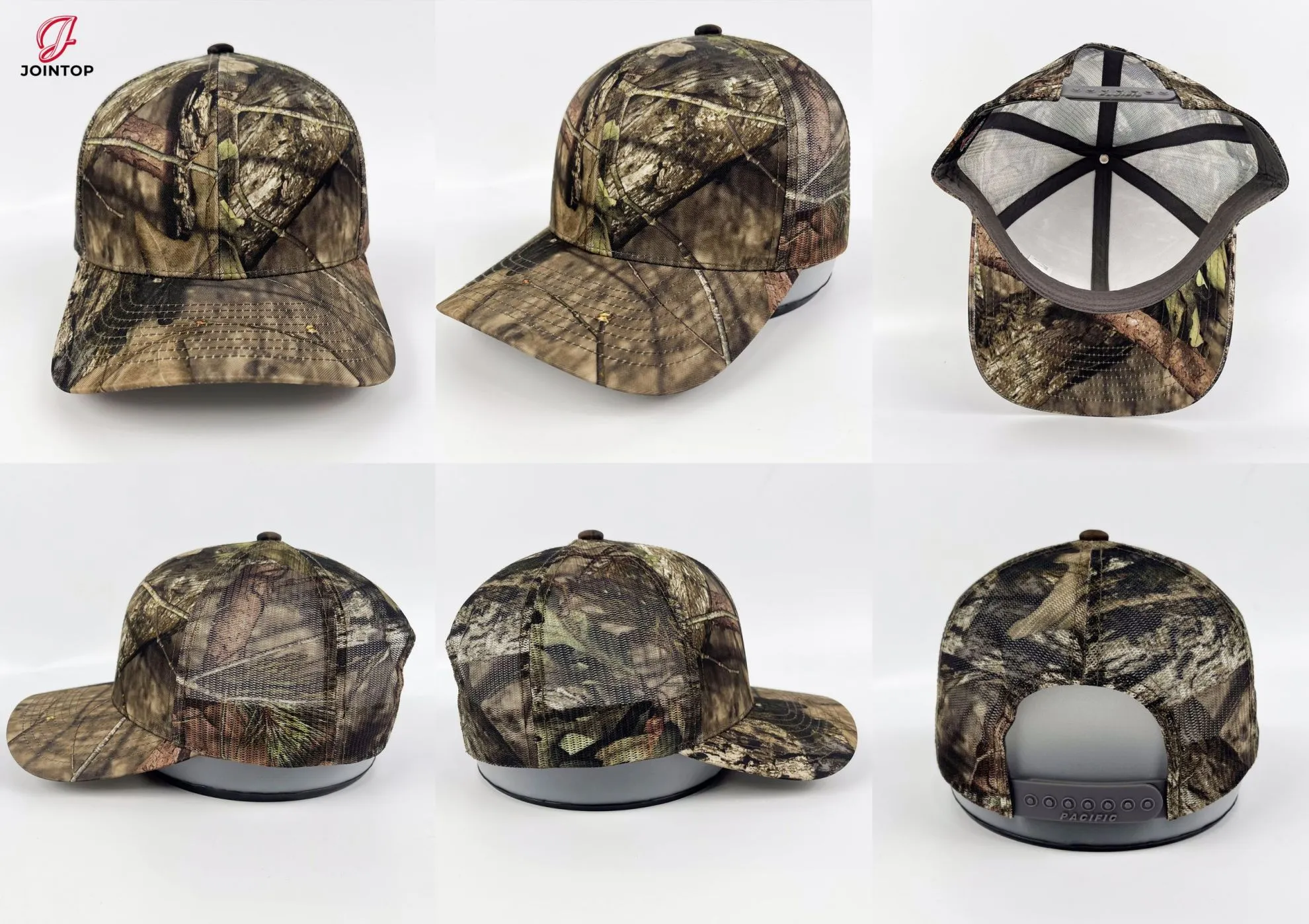 Camo mesh cap with PACIFIC on adjustable back