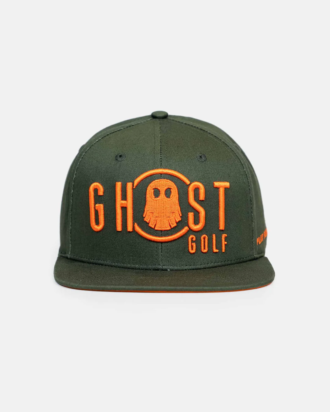 Green cap with orange GHOST GOLF embroidery