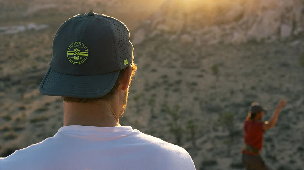 Man wearing Melin hat outdoors