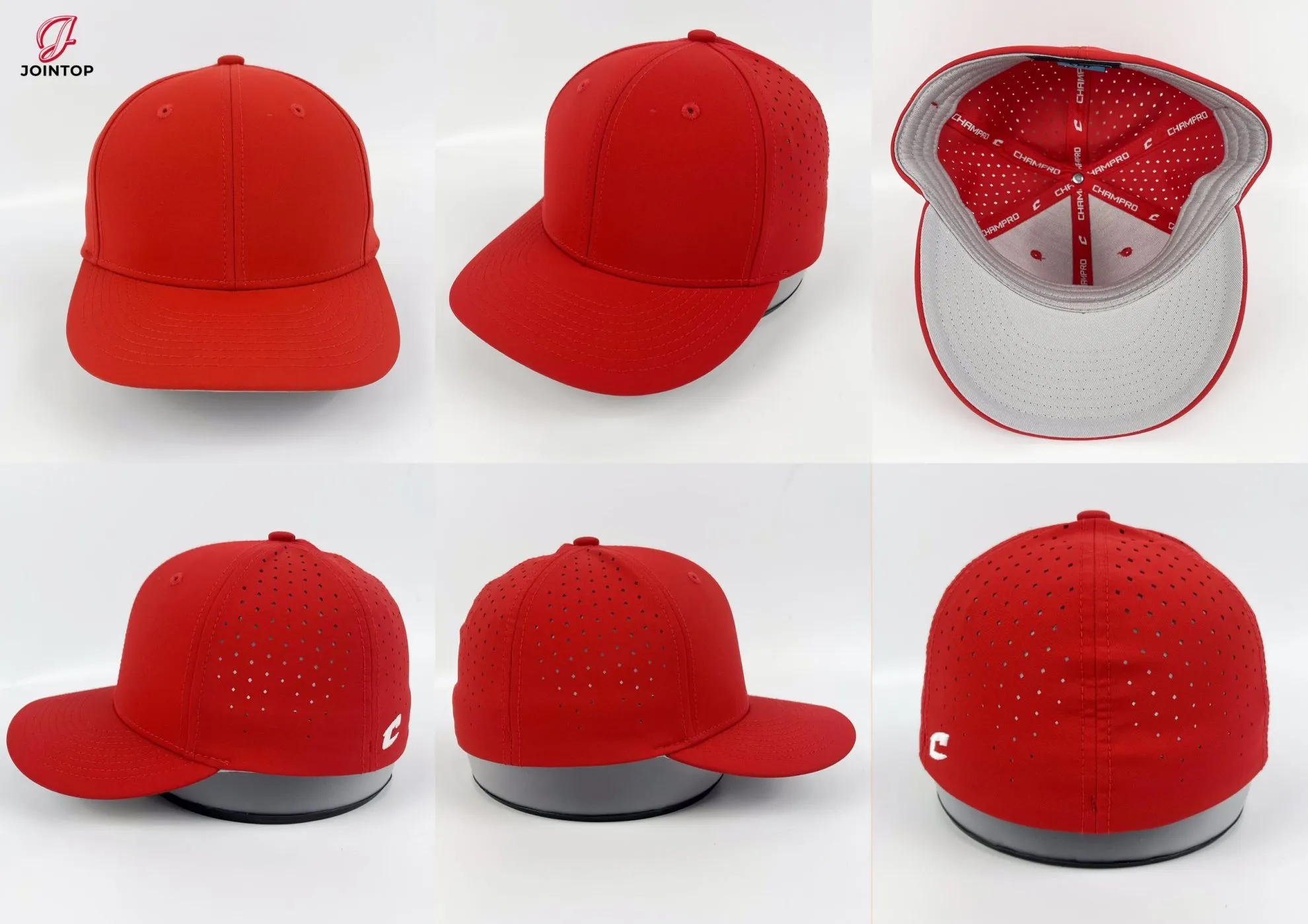 Red cap with vented sides and white C logo on back
