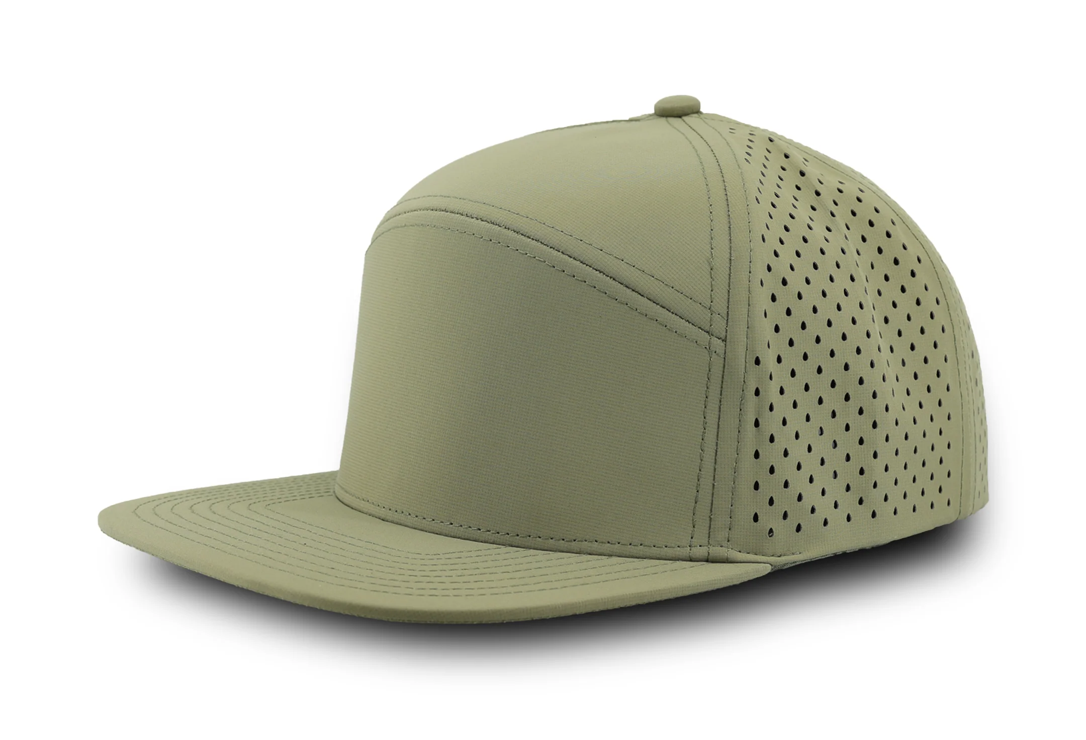 Gorra de golf personalizada Zapped Headwear verde oliva con laterales de malla