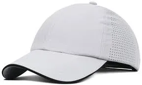Белая перфорированная влагоотводящая шапка с черной отделкой