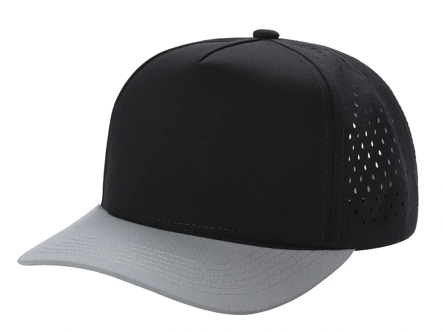 Black waterproof cap with gray brim Black waterproof cap with gray brim
