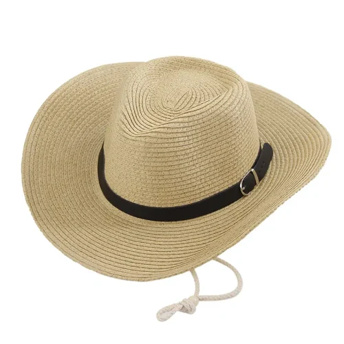 Sombrero vaquero de paja color beige