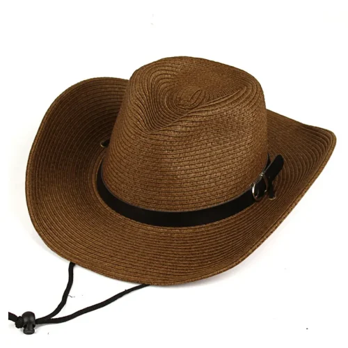 Sombrero de vaquero de paja marrón