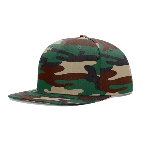 Gorra snapback de camuflaje con diseño clásico de visera plana