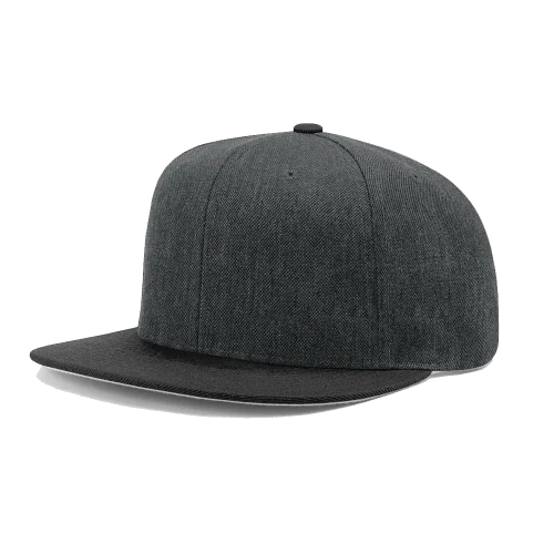 Gorra snapback color carbón con visera negra a juego