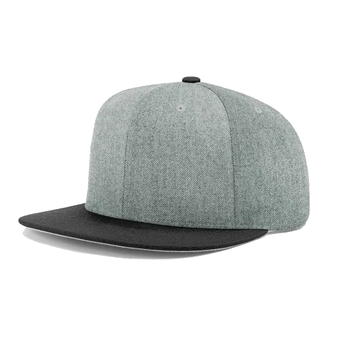 Gorra snapback gris y negra con visera en contraste