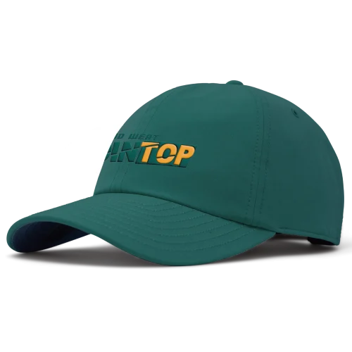 Gorra de rendimiento verde con diseño llamativo del logotipo de Jointop