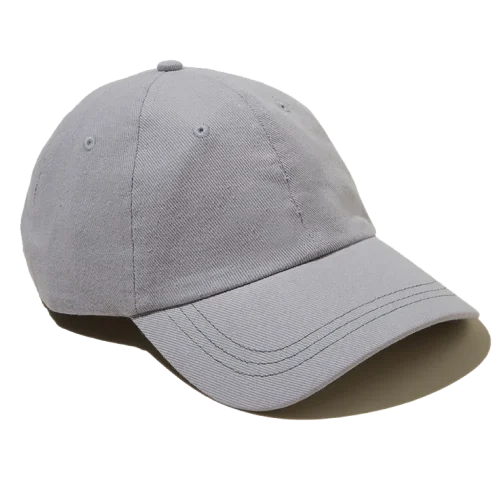 Hellgraue Dad-Mütze mit schlanker, unstrukturierter Passform