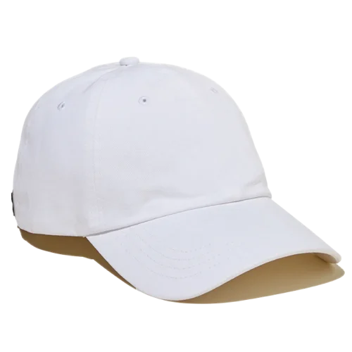 Weißer Dad-Hut mit klarem und frischem Erscheinungsbild